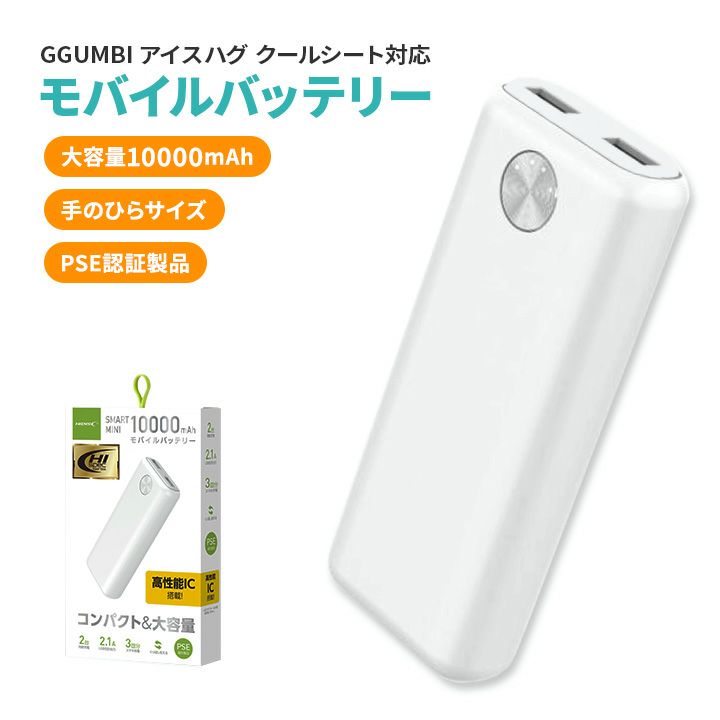 GGUMBIアイスハグクールシート対応 バッテリー＋USBケーブル